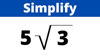 Simplify Square Roots [upl. by Alam]