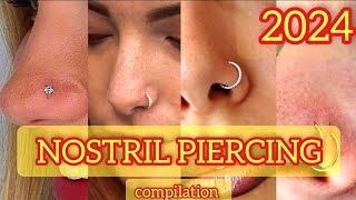 NOSTRIL PIERCING  NOSE PIERCING dont do it AT HOME compilation TUTORIAL amp PROCEDURE [upl. by Gemma133]