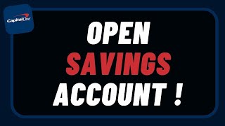 How to Open a Savings Account Capital One [upl. by Flossi522]