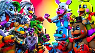 SFM FNaF Deathrock vs Security Breach Toys [upl. by Ahsimet774]