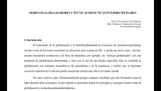 2a Sesión CTE Tema 8 Modelos Globalizadores e Interdisciplinares Enfoques Didácticos Innovadores [upl. by Ewnihc]