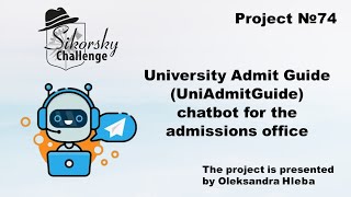 Project No 74 University Admit Guide UniAdmitGuide is the chatbot for the admissions office [upl. by Hardy]