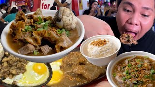 Balut Chicharon Bulaklak Pares  Sizzling Sisig Bagnet Lechon Kawali Mukbang  Food Tour [upl. by Linnell]