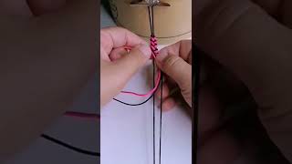 TUTORIAL 👆Pulsera de hilo chino Trenzado combinada de dos colores [upl. by Gar398]