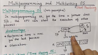 Multiprogramming Operating System and Multitasking Operating System  Types of Operating System [upl. by Lourdes]