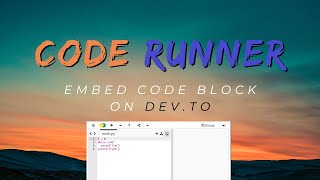 Embed Codes with Code Runner on Devto Using Liquid Syntax [upl. by Enomrej]