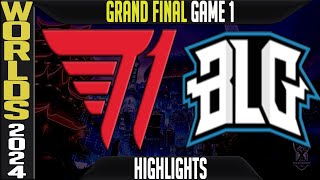 T1 vs BLG Highlights Game 1  Worlds 2024 GRAND FINAL  T1 vs Bilibili Gaming G1 [upl. by Daas]