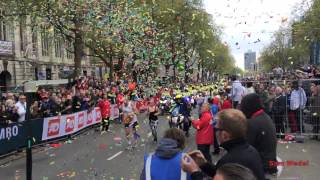 Politiebegeleiding laatste loper Marathon Rotterdam 2014 [upl. by Colier]