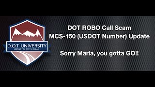 SCAM for MCS150 Update  Robo Calls from Maria calling over and over Stop the Spammer Scammers [upl. by Arjan154]