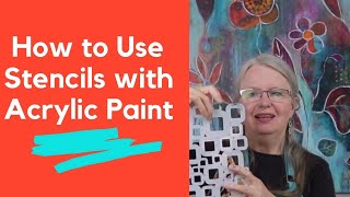 059 How to Use Stencils with Acrylic Paint [upl. by Odlanyer]