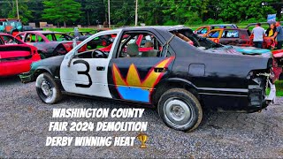 Washington county fair demolition derby ride along 3 2024 [upl. by Rudin]