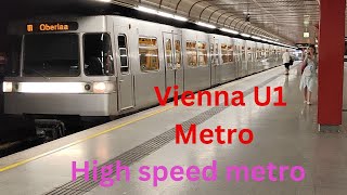 Vienna Metro U1 Capturing the Moment as the Train Arrives [upl. by Bartle]