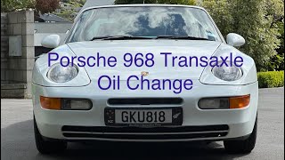 Transaxle Oil Change Porsche 968 or Porsche 944 Transaxle Transmission Gearbox Oil Fluid Change [upl. by Bradeord]