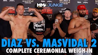 Nate Diaz vs Jorge Masvidal 2 Complete Ceremonial WeighIn [upl. by Natiha]