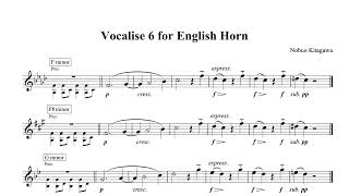 Vocalise 6 For English Horn コーラングレの為のヴォカリーズ６ [upl. by Eadrahc473]