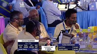 IPL Auction 2022  David Warner [upl. by Olympias]