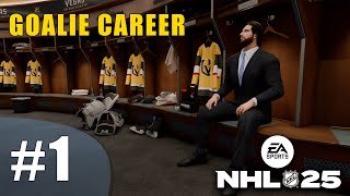 NHL 25  BE A PRO 1  NEW TEAM  Goalie Gameplay [upl. by Martinelli]