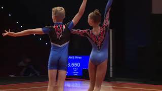 Bulmershe  GOLD  ND FIG Pair  Aerobic British Champs 2019 [upl. by Corwun]