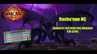 Nerub ar Palace HC Rashanan Destruction Warlock POV 4k Ultra Settings Guild Run [upl. by Atinreb734]