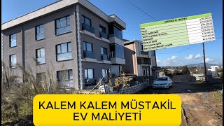 Kalem Kalem Müstakil Ev Maliyeti  Güncel İnşaat Maliyetleri 2025 [upl. by Geddes]