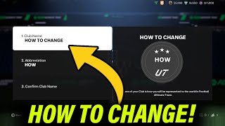 How To Change Your Club Name on FC 25 Ultimate Team [upl. by Elbring534]