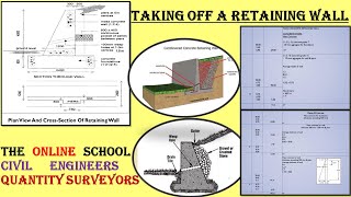 TAKING OFF RETAINING WALL USING NRM2 BILL OF QUANTITIES TUTORIALS [upl. by Hobbie78]