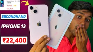 Second Hand iPhone 13 at ₹22435 Only😲 😱 I Best Trusted 9 Secondhand Mobile Website in India ✅ [upl. by Alburga]