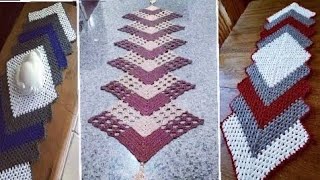 Hermosas y elegantes ideas para caminos de mesa triangulares tejidos a crochet [upl. by Gernhard]