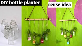 How to make hanging planters using empty glass bottles [upl. by Apul]