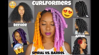 EASY CURLFORMERS ON NATURAL HAIR l SPIRAL CURLFORMERS VS BARREL CURLFORMERS [upl. by Atirihs]