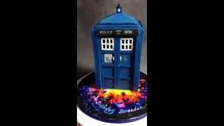 Tardis Cake Tutorial  Link in Description [upl. by Lilli]