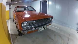 1974 Datsun 120Y DHLA40 cold start and walk around [upl. by Campos]