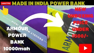 ARMOUR POWER BANK😯  10000mah SYSKA COMPANY KI✨ SAHI PRICE 1450MEIN ACHHI POWER BANK✌🏻 [upl. by Dowd353]