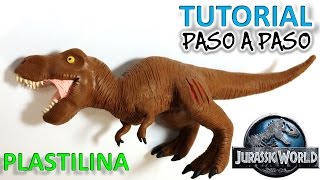 COMO HACER UN DINOSAURIO TREX DE PLASTILINA PASO A PASO ✅ MI MUNDO DE PLASTILINA [upl. by Enirahtac]