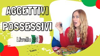 AGGETTIVI POSSESSIVI IN ITALIANO  mio tuo suo nostro vostro loro [upl. by Boothman]