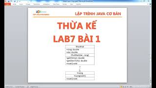 java1 Thừa kế trong java lab7 Bai1 [upl. by Irual]