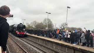 Flying Scotsman rail tour thundering through Narborough ￼￼ [upl. by Airamanna]