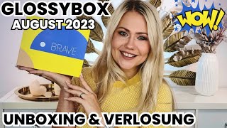 GLOSSYBOX August 2023  Unboxing amp Verlosung [upl. by Htebaras]