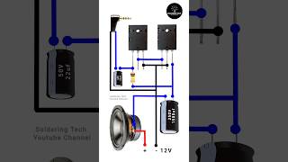 Diy strong amplifier with 2SC5200 and 2SC1943 transistors diy shorts [upl. by Laurianne]