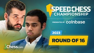 Speed Chess Championship 2023 Round of 16  Nepomniachtchi v Arjun Erigaisi coinbase [upl. by Shel532]