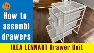 How to put the drawers of IKEA LENNART Drawer Unit [upl. by Littlejohn770]