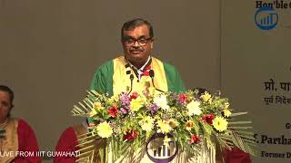 Prof Partha Pratim Chakrabarti Guest of Honour addressing the Sixth Convocation of IIIT Guwahati [upl. by Ahsenroc]