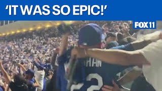 Fans react to Freddie Freemans World Series walkoff grand slam [upl. by Maxima]