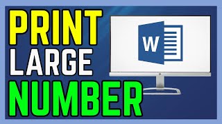 How To Print Large Numbers In Word  Simple Guide [upl. by Dusza]