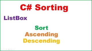 C Metro Ep06  ListBox  Sort Ascending and Descending [upl. by Aysa]