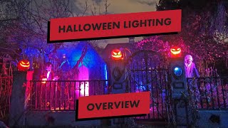 How to Halloween lighting  overview tips and showing what different light look like at night [upl. by Avner]