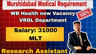 Wbhealth New Recruitment Update 2024  Murshidabad Medical College Recruitment  ICMR Govt Job [upl. by Snashall]