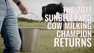 Sunbelt Expo Cow Milking Contest Heats Up [upl. by Atteras771]