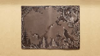 Personalized leather notebook cover Pyrography [upl. by Imhskal653]