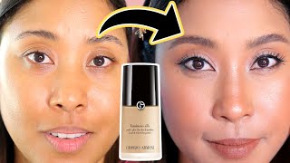 Giorgio Armani Luminous Silk Foundation REVIEW  WORTH THE HYPE 🤷🏽‍♀️ [upl. by Eleen]